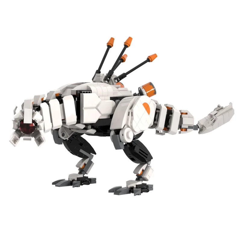Фото Набор микро-блоков MOC повышенной сложности - дизайн Thunder Fang, 3D-модель-головоломка для самостоятельной сборки, лучший подарок на день рождения для мальчика №1