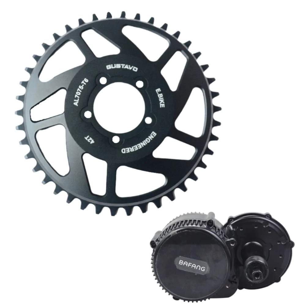 Цепное кольцо для электровелосипеда GUSTAVO 42-52T BAFANG BBS/BBSHD Средний приводной