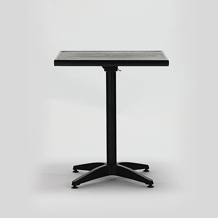 

Home Furniture Square Top Aluminium High Dining Bar Table With Four Leg