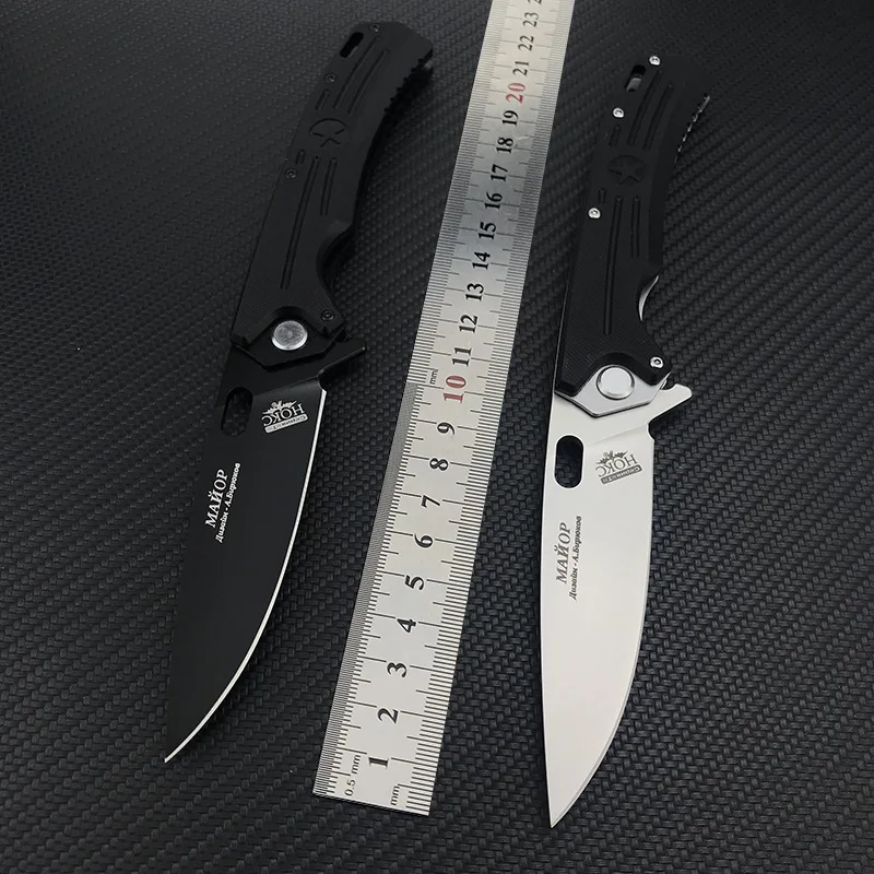 

RUSSIA HOKC High Hardness Camping Pocket Folding Outdoor Knife D2 Blade Survival Tactical Hunting Utility Fruit Knives EDC Tools