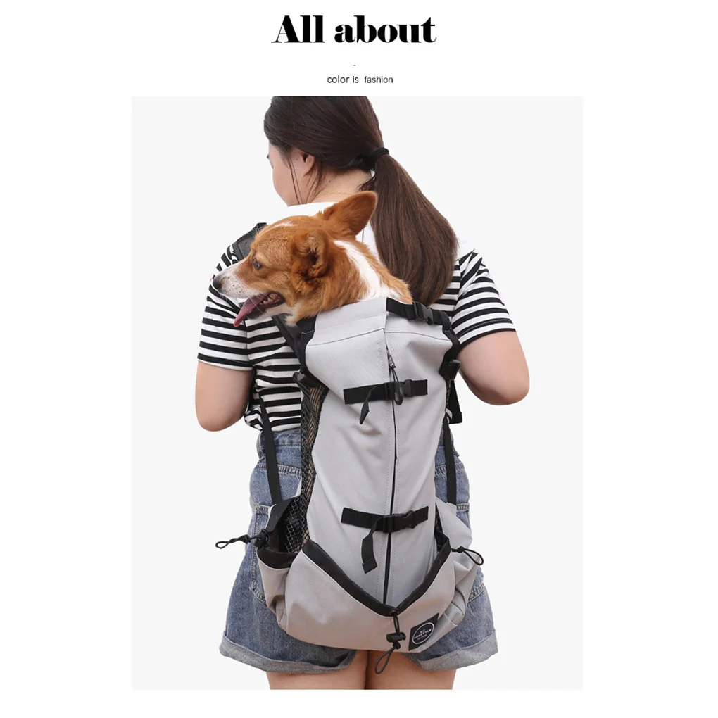 

Universal Pet Carrying Backpacking Backpacking Portable Rucksack Adjustable Knapsack Mesh Cloth Pets Supplies Blue M
