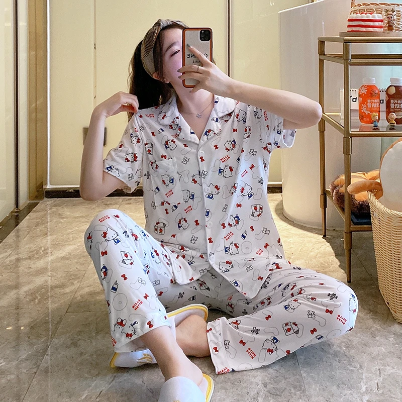 

Женский свободный кардиган с мультяшным принтом, большие размеры