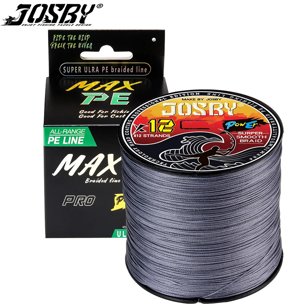 

Плетеная полиэтиленовая рыболовная леска JOSBY, 12/9 нитей, 500/300/100 м