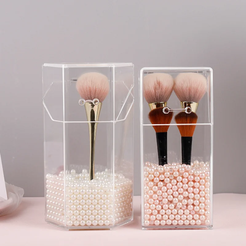 Acrylic Makeup Brush Holder Organizer Cosmetic Lipstick Pencil Storage Container Transparent Box |