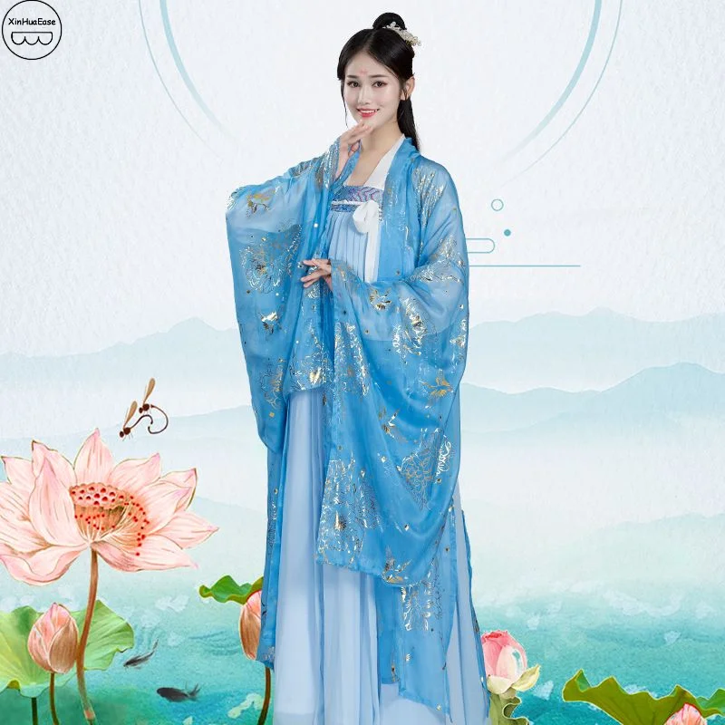 

XinHuaEase Hanfu женское черно-синее пальто Daxiushan с бронзовым пионом