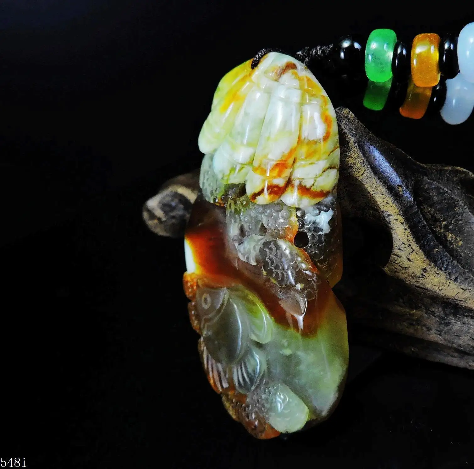 Нефритовое ювелирное изделие искусственное ожерелье ручная работа рыба ангела