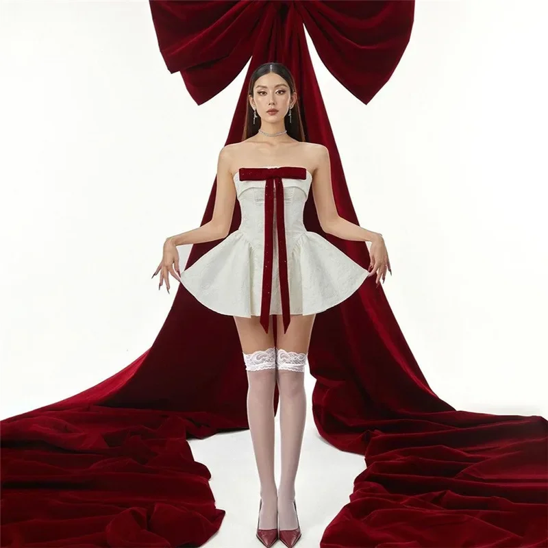 Сексуальное платье без бретелек с высокой талией женское модное осеннее новое