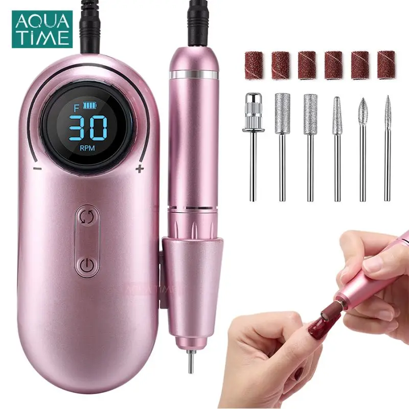 

30000 RPM Electric Nail Drill Machine Rechargeable Polish Nail Master For Manicure Portable Nail Art Pen Device Equipment