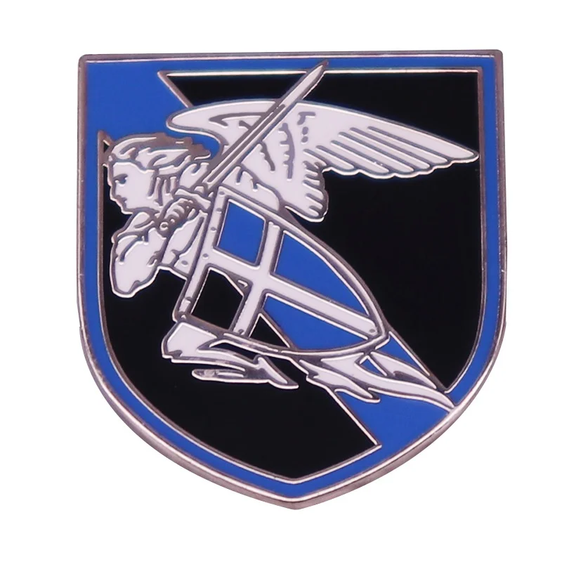 St. Saint Michael Blue Line Pin de esmalte duro escudo policial insignia de aplicación de la ley