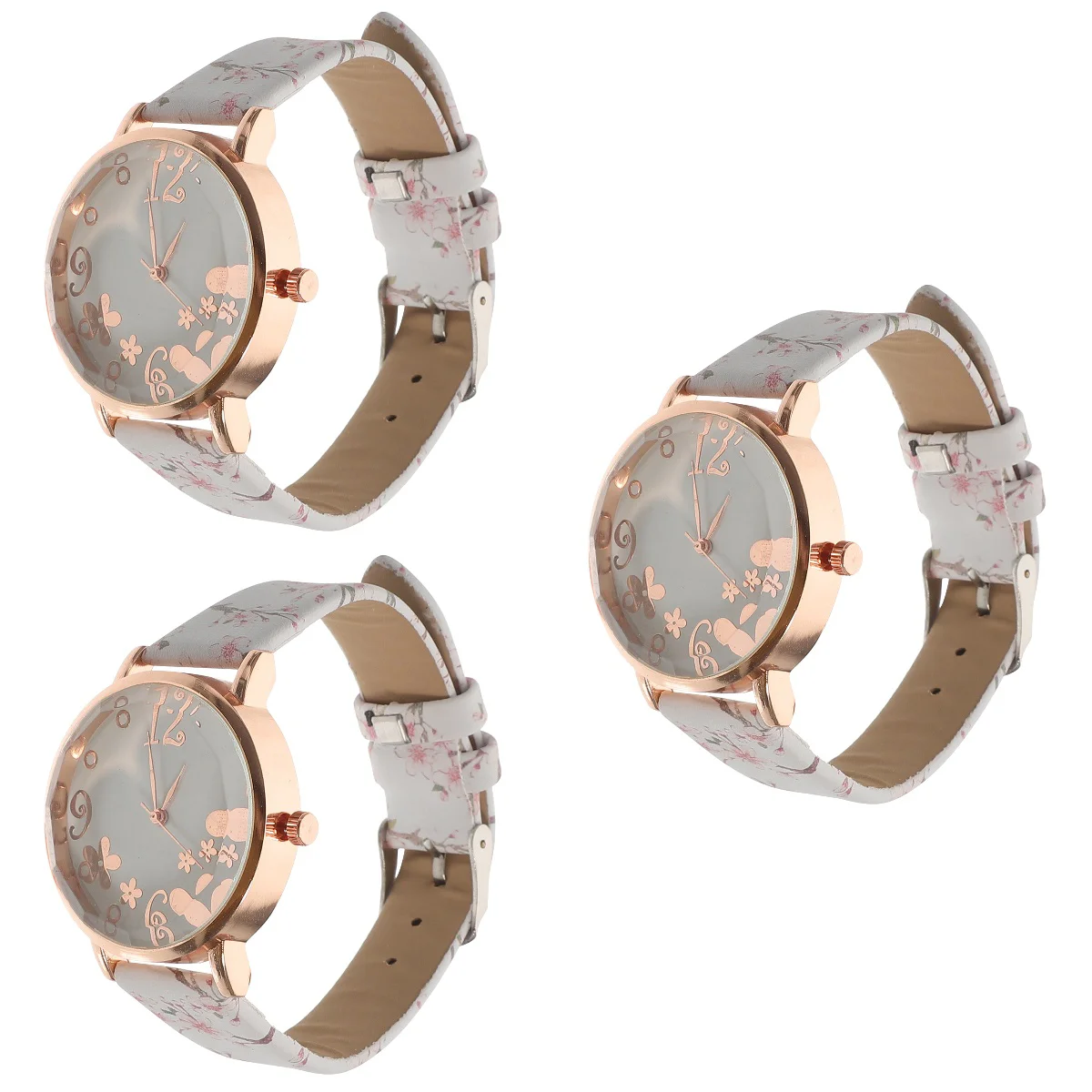 Набор из 3-х часов с декором повседневные женские кварцевые портативные часы Grace
