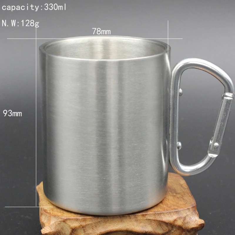 

2022 New 330ml Camping Traveling Stainless Steel Double Wall Beer Tea Water Cup for Outdoor Sports Rust-proof Mug DropShipping