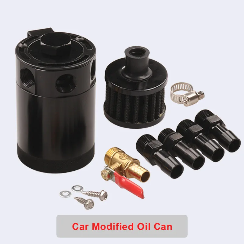 

New Oil Pot Three-hole Breathable Aluminum Alloy Oil Breathable Pot Double-Side Outlet Oil Recovery Pot Car Modification Parts