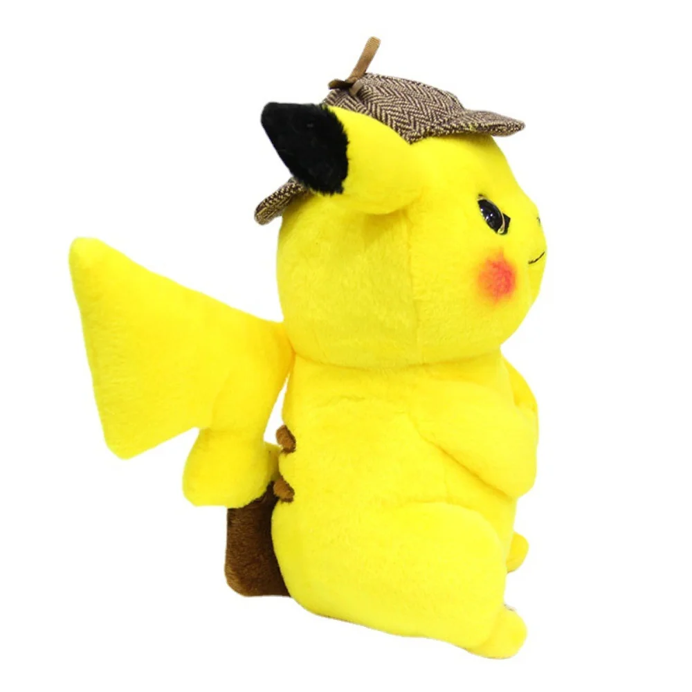 

Anime 28cm Gran Detective Classic Movie Toys Pikachu Plush Pokemon Game Same Paragraph Cute Stuffed Doll Kawaii Children's Gifts