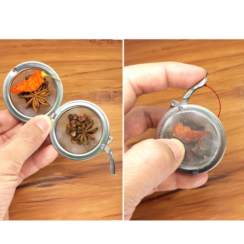 

Stainless Steel Seasoning Ball Bag Seasoning Halogen Sauce Pot Soup Bag Stew Meat Filter ball Tea Ball Kitchen Tools