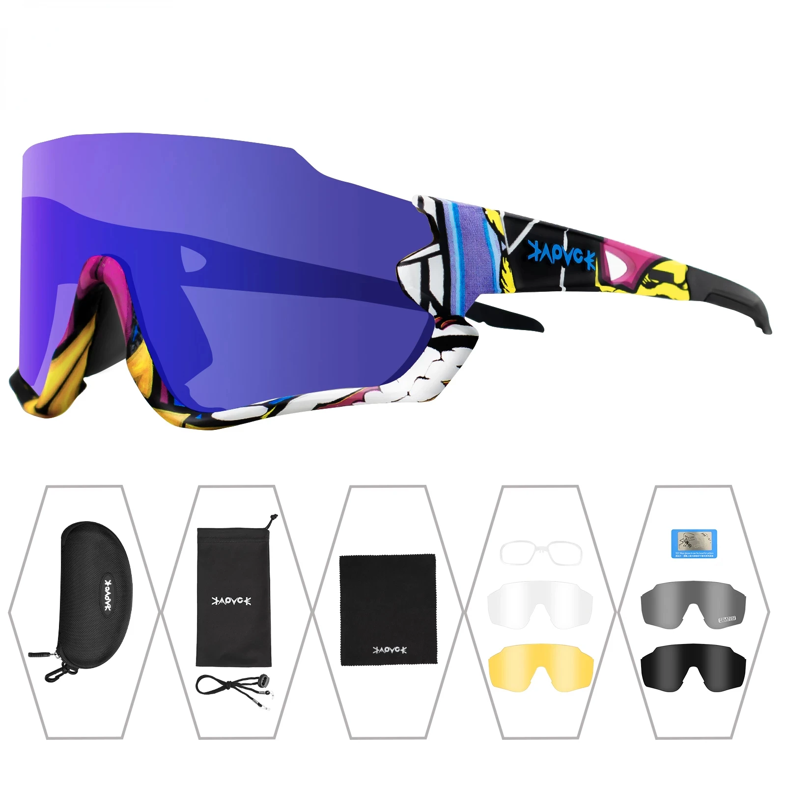 

Outdoor Photochromic Cycling Glasses Men Women Motorcycle Sunglasses UV400 Driving Fishing Glasses Oculos De Ciclismo 5LENS