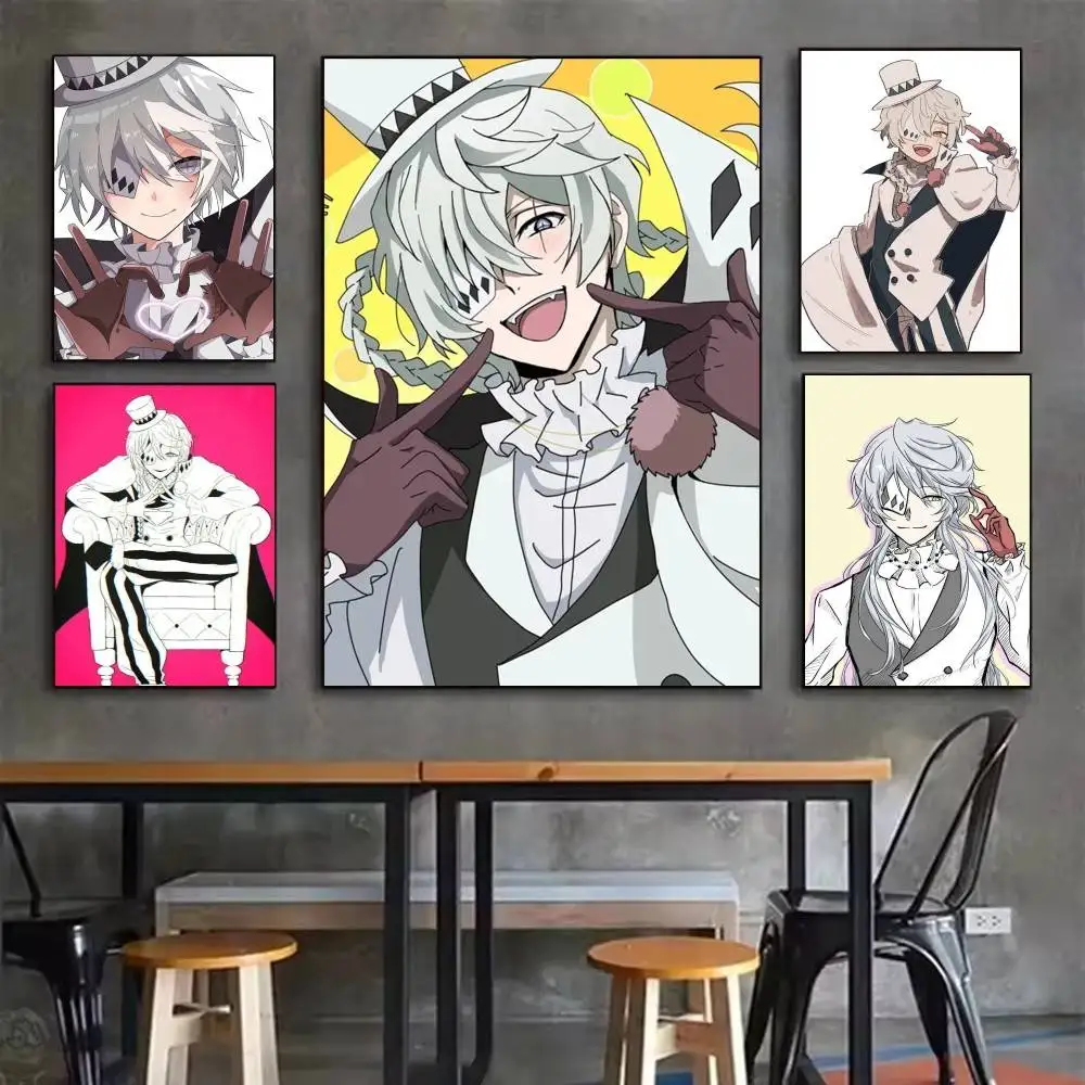 Фото Постер BSD Bungo Stray Dogs с Николаем Гоголем, водонепроницаемая HD-наклейка на стену, самоклеящаяся, с принтом №1