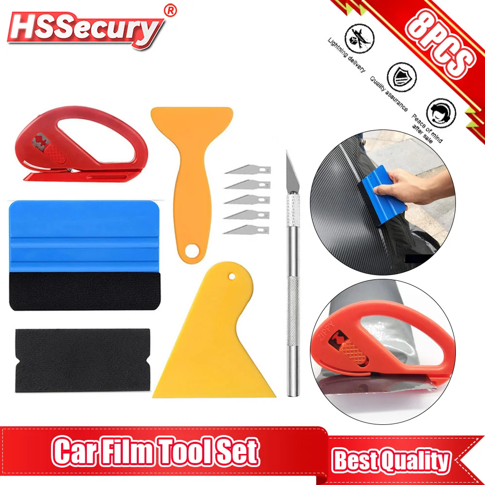 

Набор инструментов для обертывания автомобильной пленки, набор скребков, виниловый скребок, резак для окон автомобиля, тонировка, автомоби...