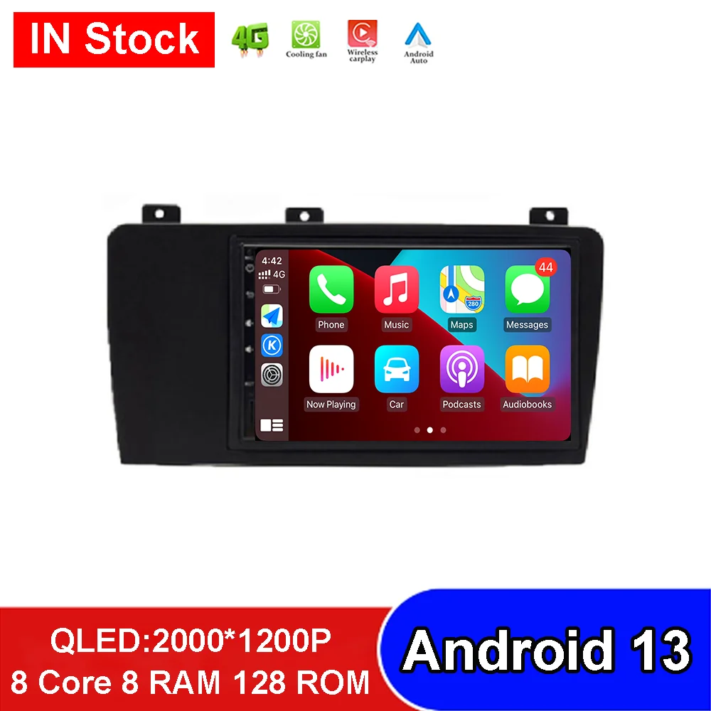 

Автомагнитола с сенсорным экраном Android 13 для VOLVO XC70 / V70 / S60 2004-2009, видеоплеер для автомобиля, 4G, Lte, Wi-Fi, GPS-навигация