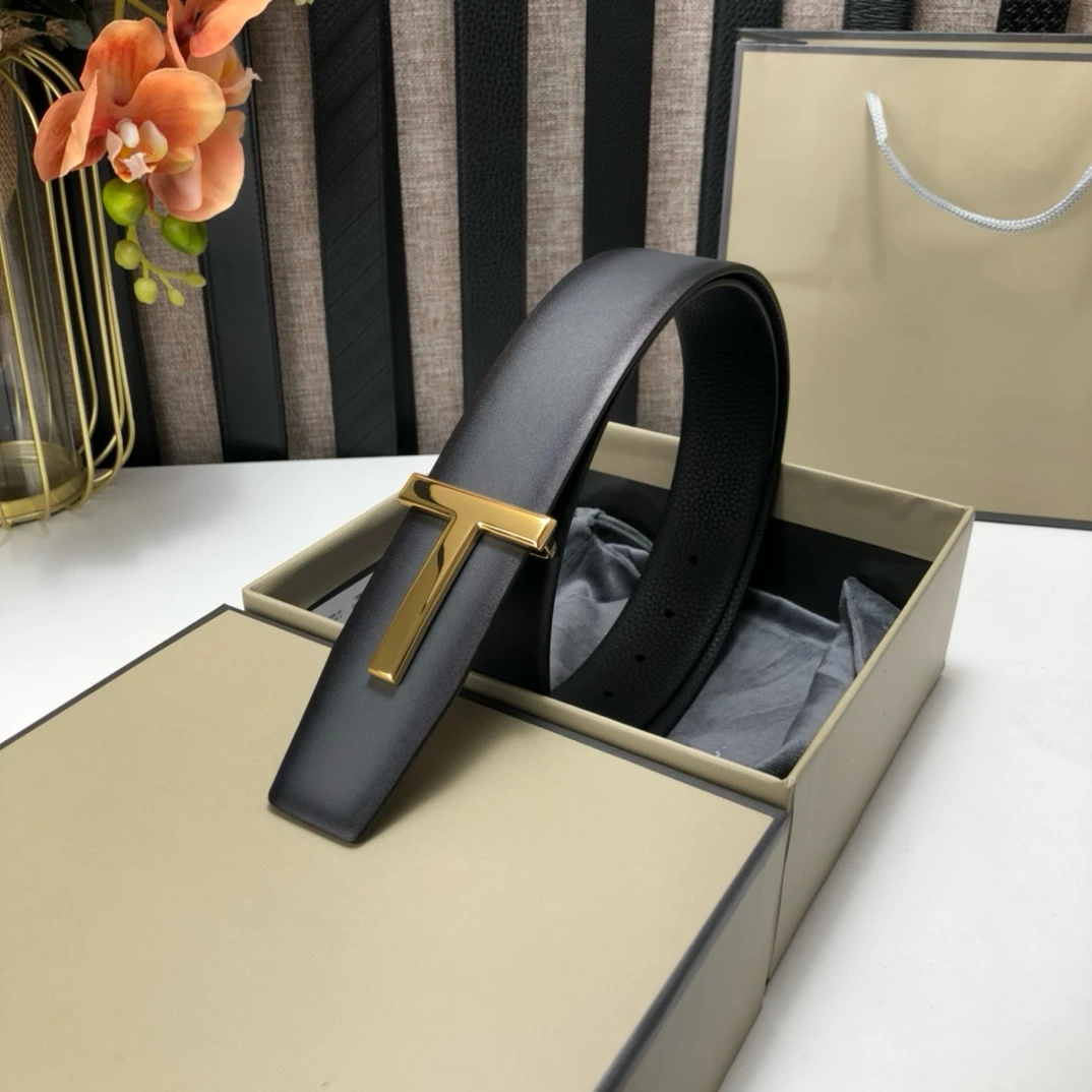 Ремень мужской из натуральной кожи с надписью 3 8 см