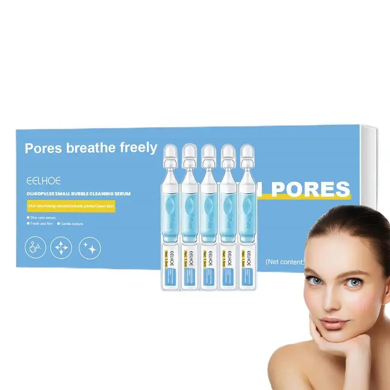 

Oligopeptide Small Bubble Cleaning Essence 1.5ml Bubble Hydrating Cleansing 10Pcs Pore Cleaner Repair Clean Blackheads Firming