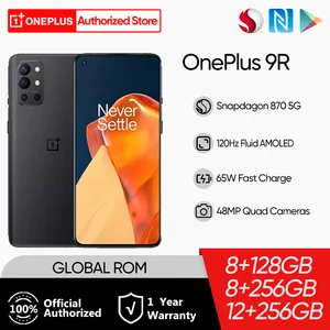 oneplus 9r 9 r celular 5g smartphone global rom android snapdragon 870 65w fast charge cell phones unlocked support ota and nfc free global shipping