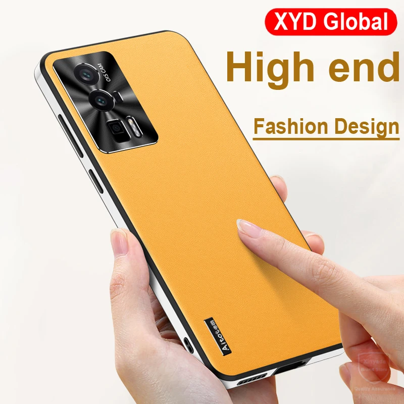 

High end Brand Case For Xiaomi Poco F5 Pro Matte Leather Phone Back Case For Xiaomi Redmi K60 Pro Cover Bumper Shell