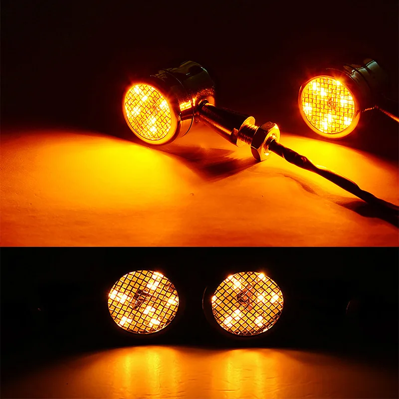 10 мм мотоциклетный ретро металлический мини-светодиодный указатель поворота с