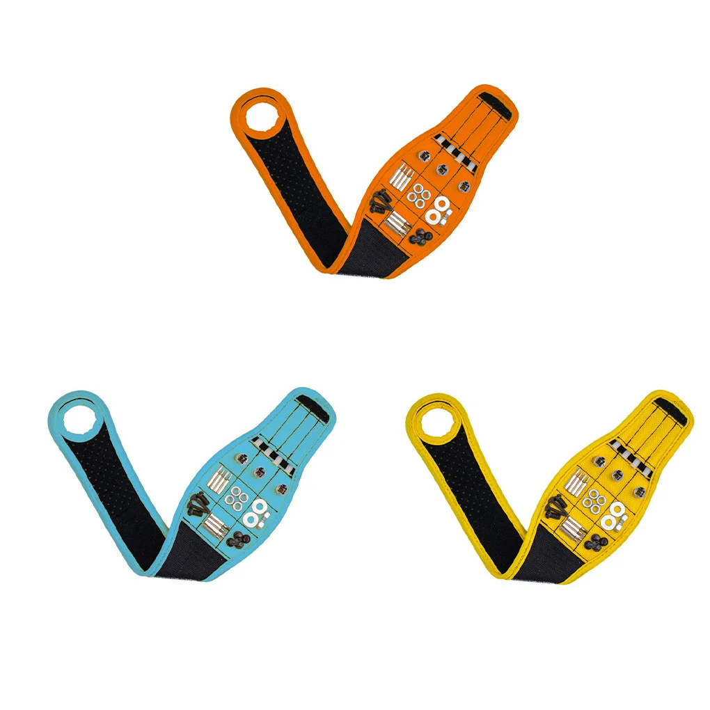 

Bits Holder Tool Bag Storage Belt Screw Bracelet Thicken Design Self-adhesive Wristband Multicolored Adjustable Screws Belts