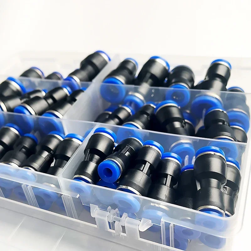 Пневматические соединители PG8-6 PG10-8 PG6-4 PG8-4 PG10-6 PG12-6 PG12-8 (61 шт)