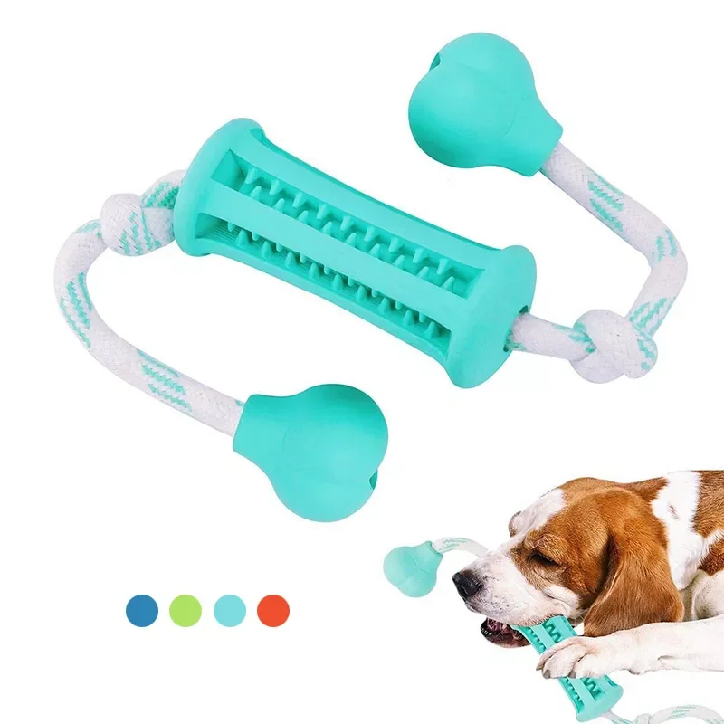 

Durable Dog Chew Toys Nontoxic Rubber Teeth Cleaning Pet Toys For Small Medium Large Dogs Washable Rope Toys Dog Accessories