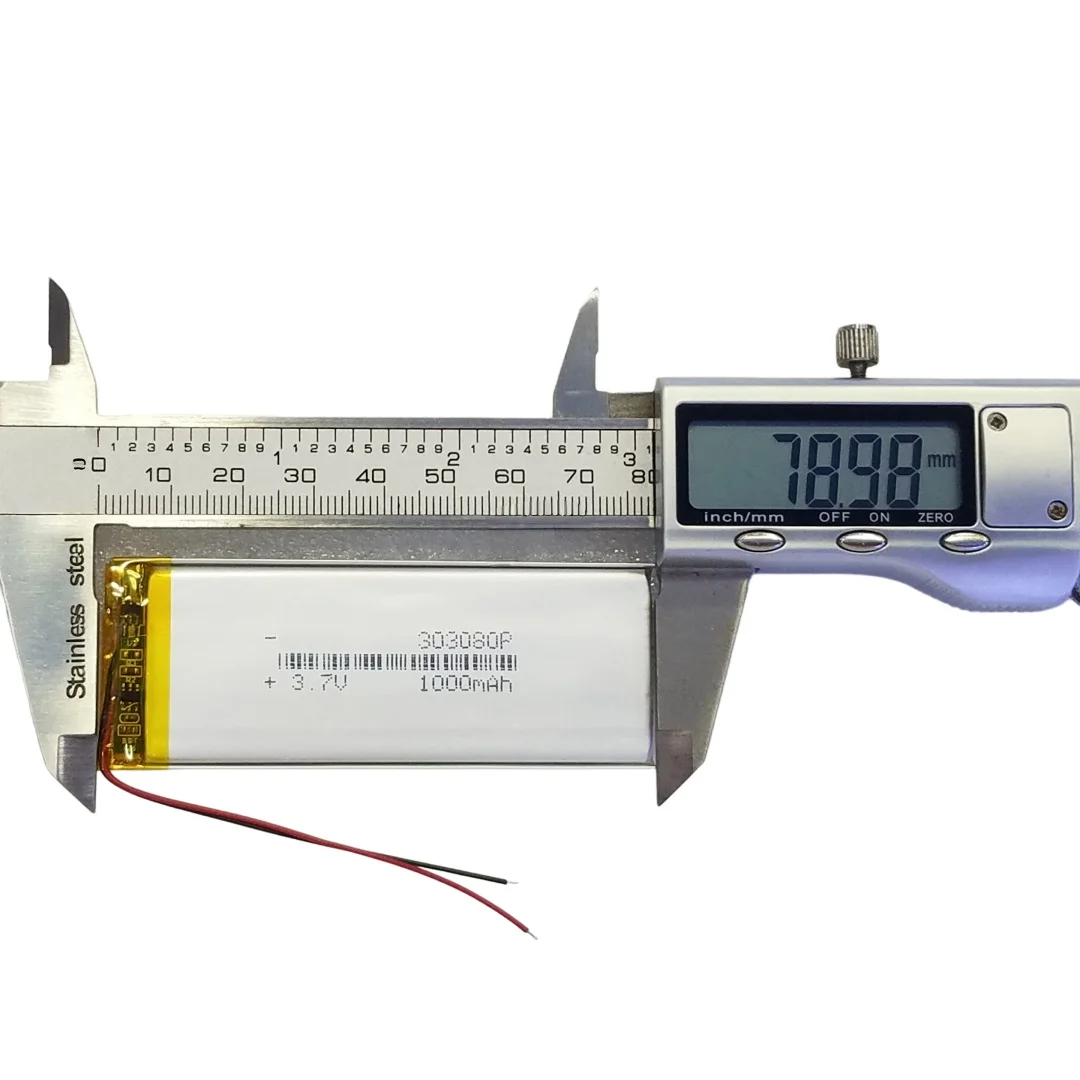 Фото Сменная Li-Po батарея 303080X 3.7V 1000mAh (аналог 303090, 303280, 323085, 3030160) для Bluetooth-клавиатуры Tofu60 №2