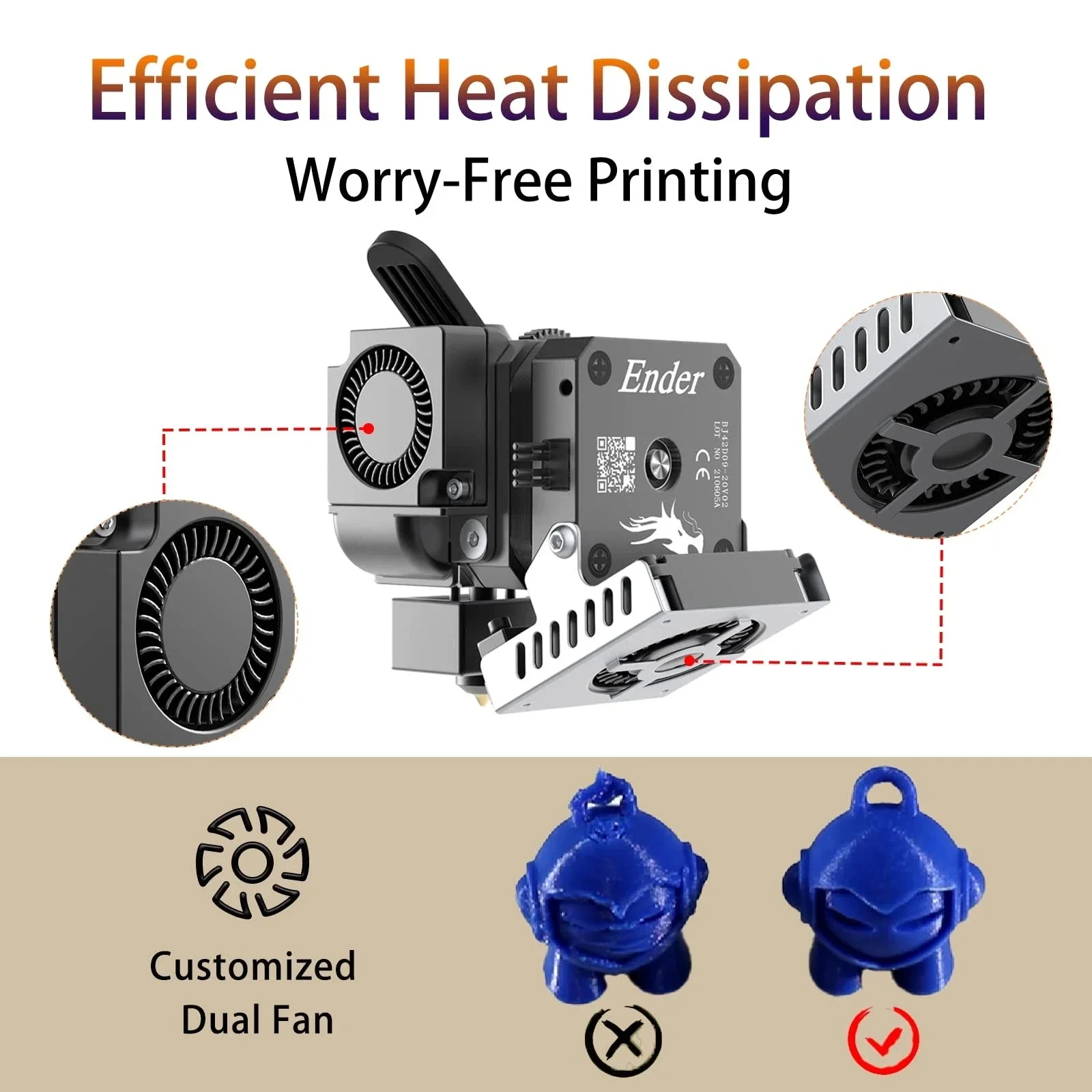 Фото CREALITY Sprite Extruder Pro Kit Metal Dual 3.5:1 Gear Feeding Design Детали для обновления 3D-принтера для Ender-3 S1 CR-10 Smart Pro №5