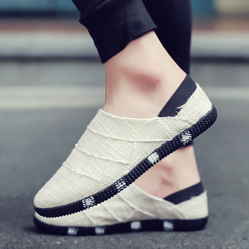 

Spring/Autumn sneakers men Linen canvas shoes fashion trend men casual shoes comfortable espadrilles classic running shoes