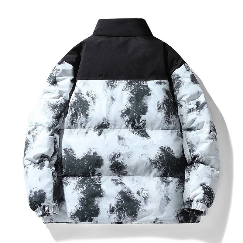 Мужские зимние теплые парки-пуховики в стиле пэчворк пышное пальто для мужчин