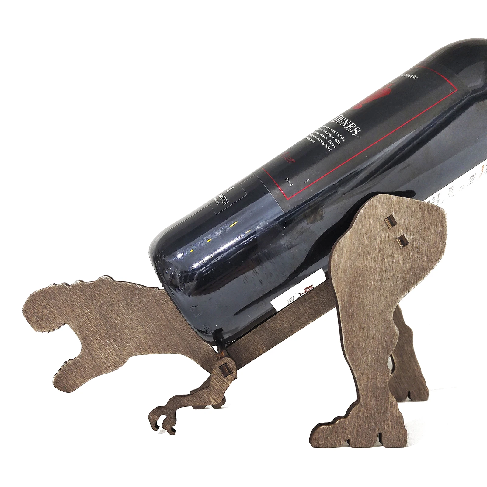 

Creative Bottle Holder Self-assembled Wooden Dinosaur Model Wine Rack Stand Art Wine Shelf For 1 Standard Wine Bottle