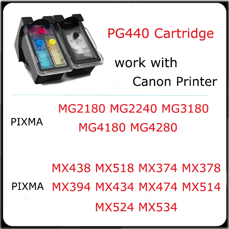 Pg440 pg 440 CL-441 многоразовый картридж для принтера Canon PG-440 CL441 Pixma MG3640 TS5140 4280 MX438 518 378