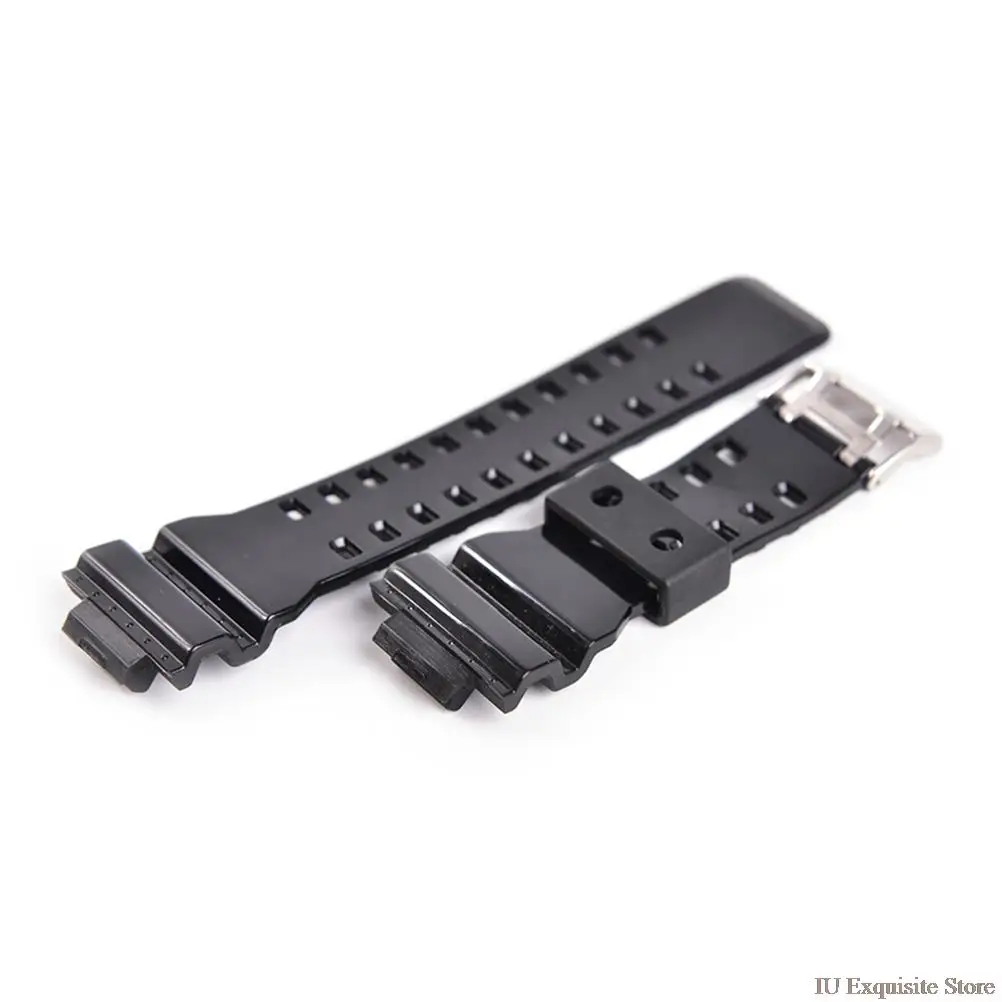 1 Pc Rubber Watchbands With 4 Spring Bars Tool Men Black Sport Diving Silicone Watch Strap Band For G-shock Accessories | Наручные часы