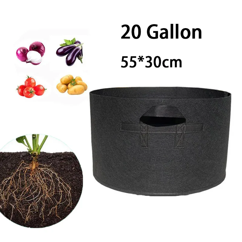 

20 Gallon Home Garden Hand Held Tree Pots Plant Grow Bags Garden Planting Bags Jardin Growing Bag Fruit Vegetables Planter Bags