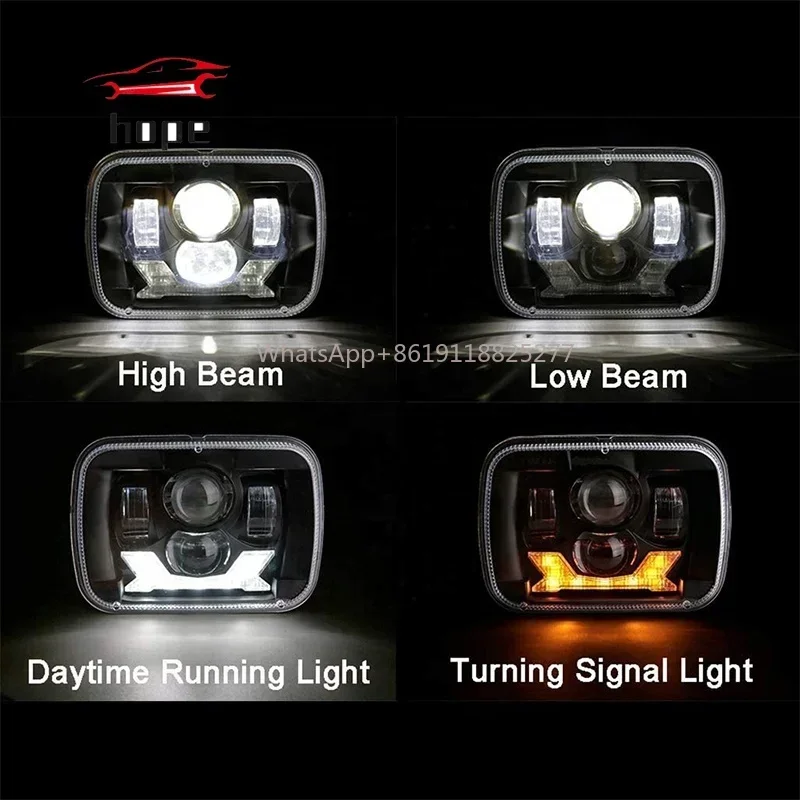 Светодиодные фары 5x7 для Ford F150 1978-1986 аксессуары F250 F350 пикапа F 150 250 350