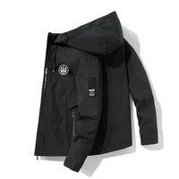 2022 spring and autumn mens pilot zip hooded jacket jacket casual mens jacket