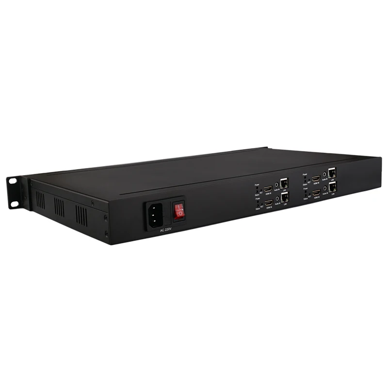 

MPEG4 1U HDMI кодер 4-канальный HDMI H.264 видеоконвертер для прямого эфира