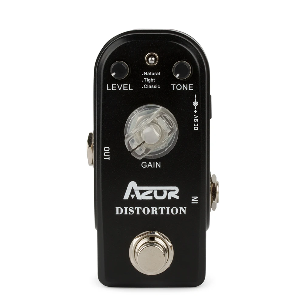 

100% Brand New Guitar Effect Pedal Distortion Metal Shell True Bypass 3 Modes 9V DC AP-302 AZOR Aluminum Alloy