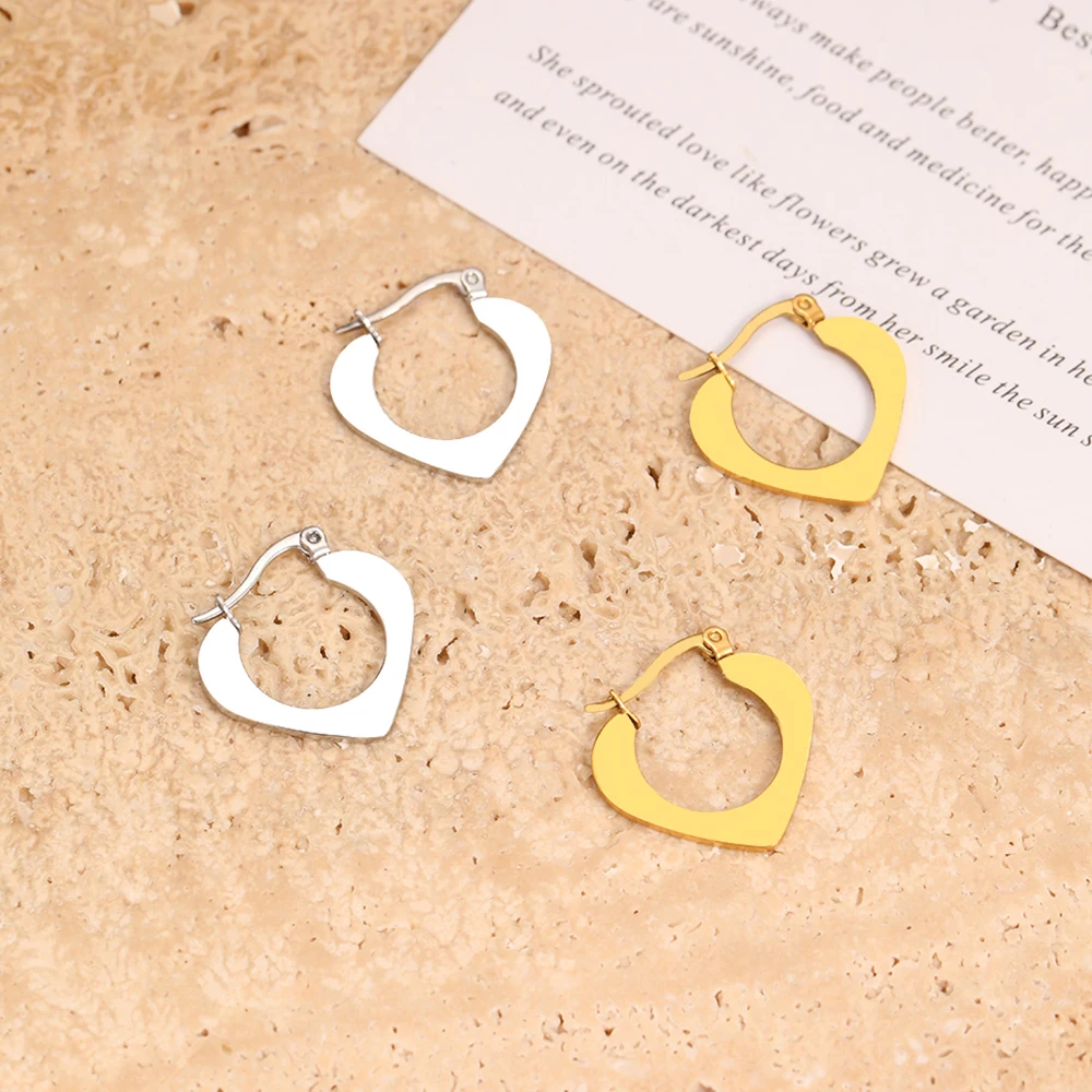 Элегантные женские серьги-кольца в форме сердца из нержавеющей стали от DOTIFI