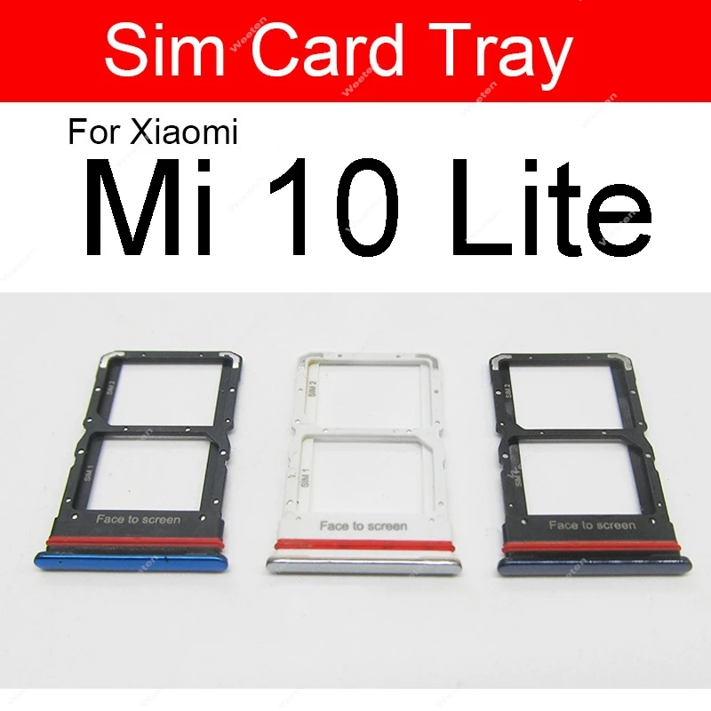 Держатель лотка для sim-карты xaiomi Mi 10 Lite Pro Note Sim лоток Micro SD карт Слот-адаптер