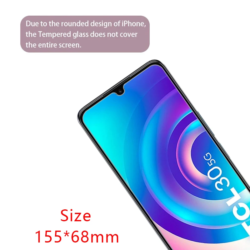 Фото Защитное закаленное стекло для tcl 30 plus 5g, защитная пленка для экрана tcl30 30plus tcl30plus, пленка для телефона glas tlc №3