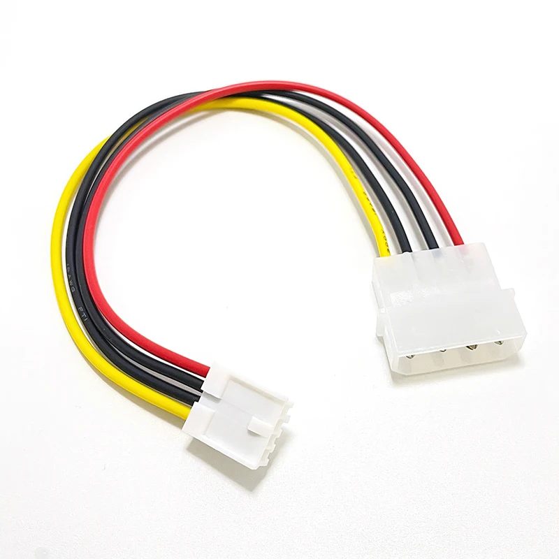 Фото 20 см большой 4-контактный кабель Molex в маленький 4-контактный преобразовательный кабель FDD Шнур питания для гибких дискеты Компьютерный шнур питания IDE для подключения питания №2