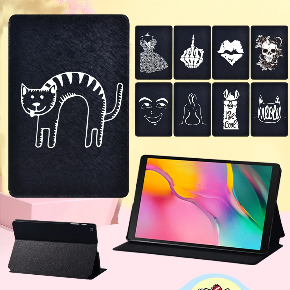 

Folding Tablet Case for Samsung Galaxy Tab S6 T860 T865 10.5/S4 T830 T835/S5e T720/S7 T870 T875 11" Leather Stand Cover + Stylus