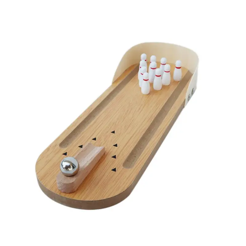 

Parrot Bird Toy Wooden Mini Desktop Bowling Parakeet Intelligence Training Game