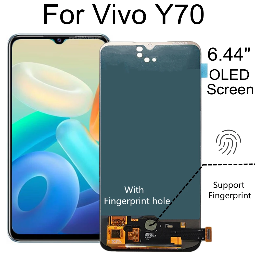 Kup 6.44 ''OLED Dla Vivo Y70 Wyświetlacz LCD Ekran Dotykowy Z Wymianą Zespołu Digitizer Z Odciskiem Palca Kup 6.44 ''OLED Dla Vivo Y70 Wyświetlacz LCD Ekran Dotykowy Z Wymianą Zespołu Digitizer Z Odciskiem Palca