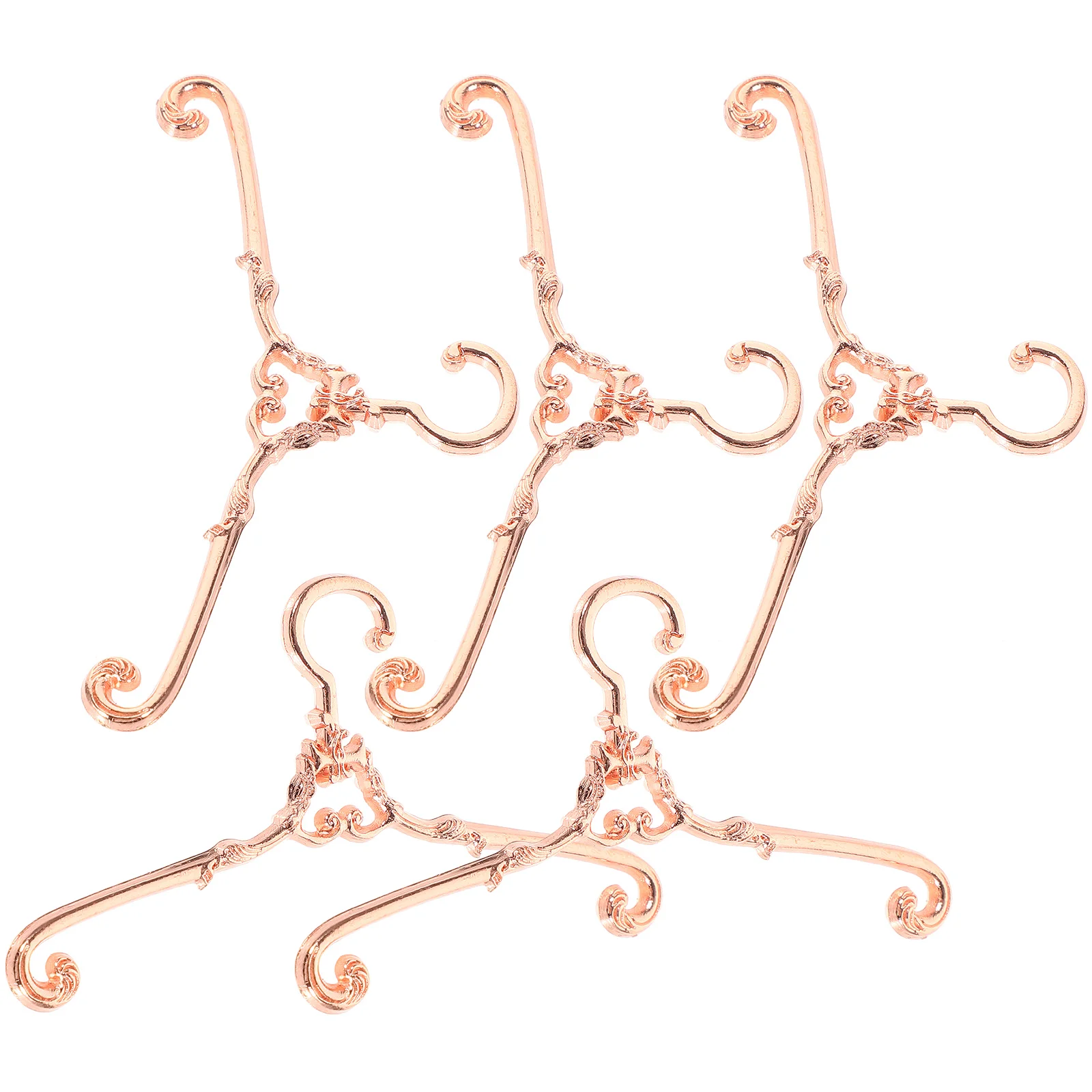 

5 Pcs Clothing Hangers Mini For Clothes Closet Miniature House Coat Dress Skirt